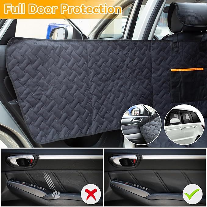 Premium Dog Back Seat and Door Cover for Sedans SUV