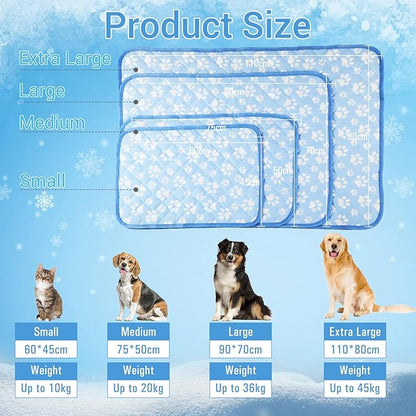 Rywell Upgrade Dog Cooling Mat 36'' x 27'', Arc-Chill Q-Max＞0.5 Endothermic