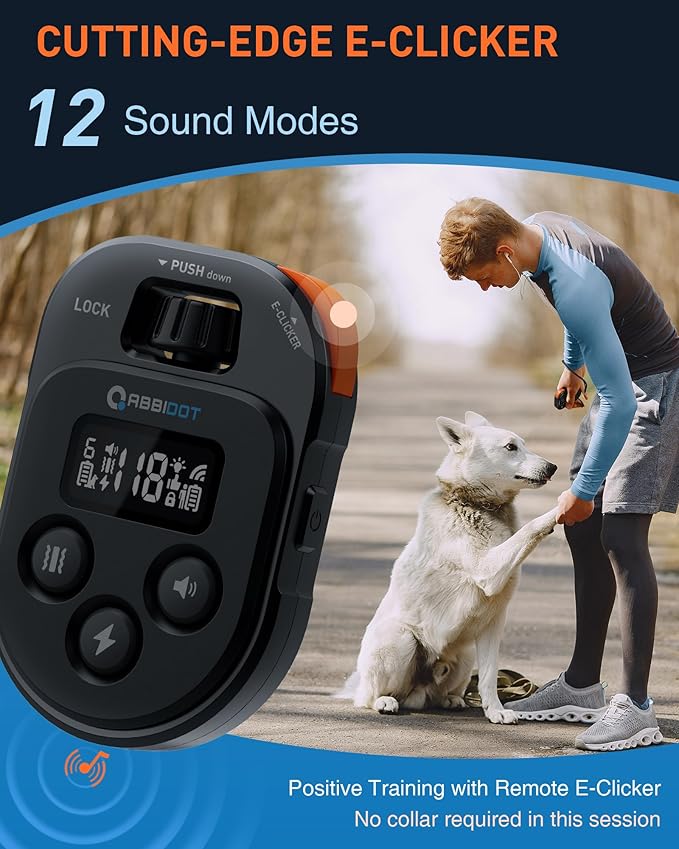 ABBIDOT Dog Shock Collar with Remote Control 4100 ft 178 Levels, 4 Correction 10-130 Lbs, 6 Dogs