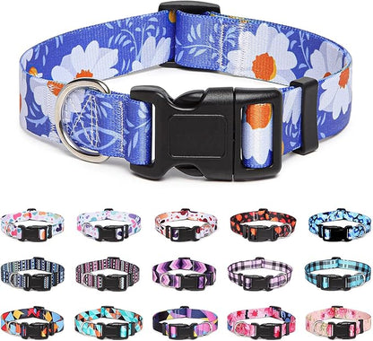 Adjustable Dog Collar with Patterns