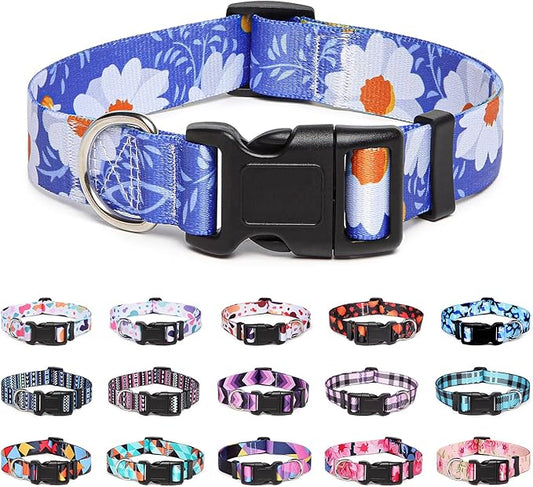 Adjustable Dog Collar with Patterns