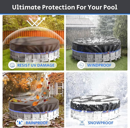 Bsmathom 18Ft Round Pool Cover for Above Ground Pools