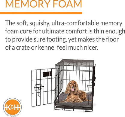 K&H Pet Products Memory Foam Crate Pad Gray 21 X 31 Inches