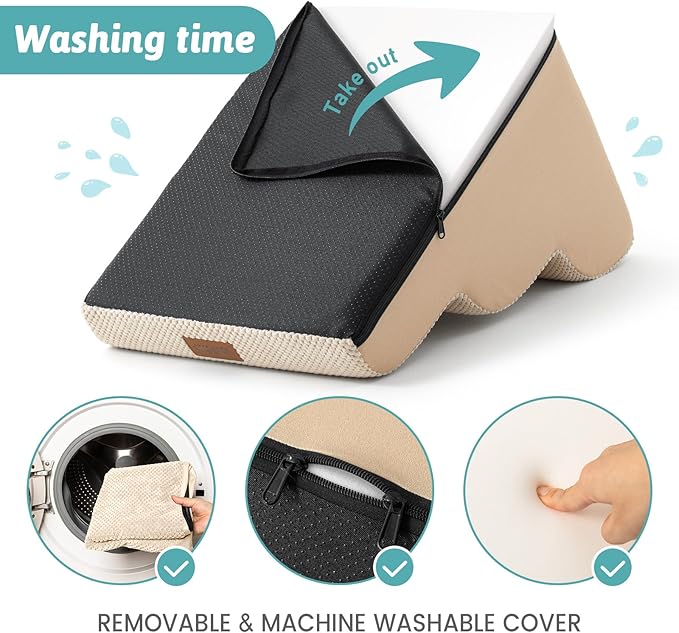 Dog Stairs for Medium Bed 20" H 15.7x28.3x19.7in, Light 4 Tiers