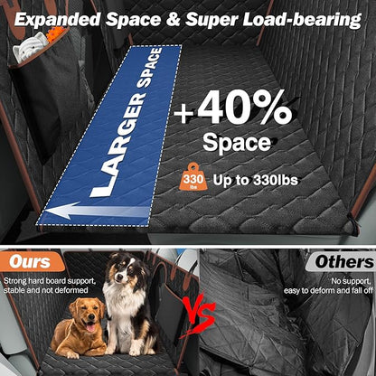Dog Car Seat Cover for Back Seat 330lbs Waterproof