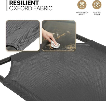 MoNiBloom Elevated Dog Bed Cooling Raised Ped Bed Portable Dog Cot for Camping or Beach 35 Inches