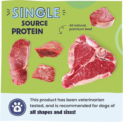 Pawstruck Vet Recommended Air Dried Dog Food Toppers for Picky Eaters - Made in USA with Real Beef - Premium All Natural Meal Mix-in Kibble Seasoning Enhancer - 8 oz - Packaging May Vary