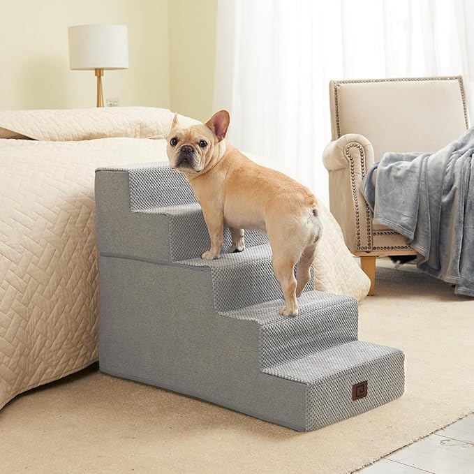 EHEYCIGA Dog Stairs for High Bed 22.5”H 5-Step Dog