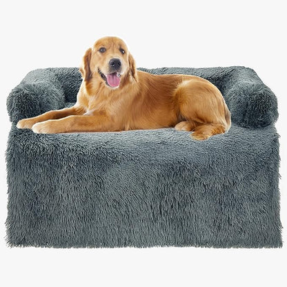 Calming Dog Couch Bed for Large Dogs 40.2 x 35.4 x 7.9 Inches