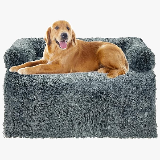 Calming Dog Couch Bed for Large Dogs 47.2 x 35.4 x 7.9 Inches