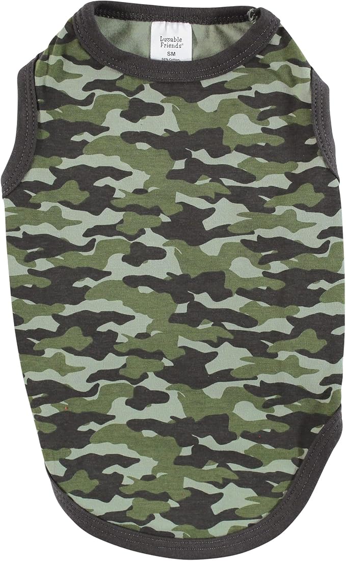 Luvable Friends Dog Pet Dog and Cats Cotton T-Shirts 2pk