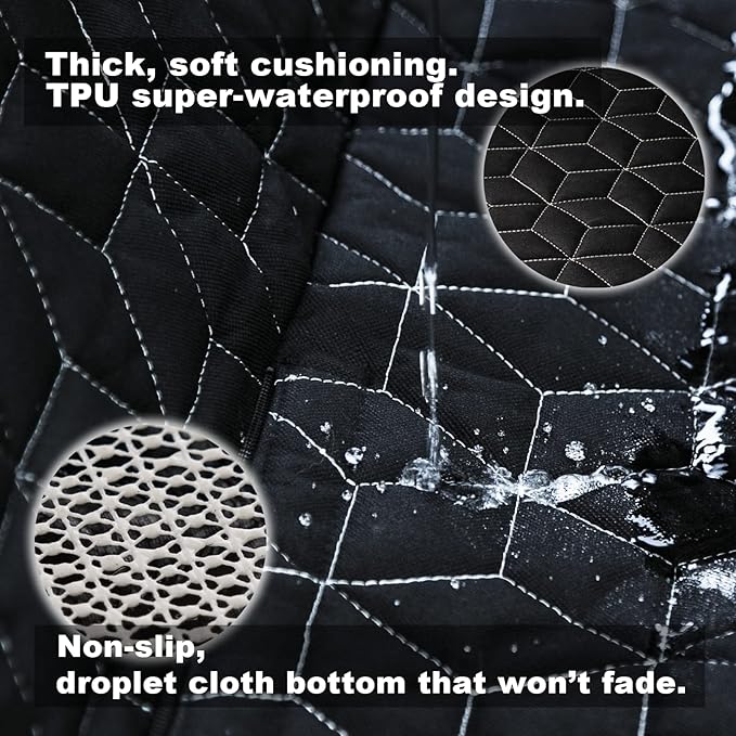 Dog Car Seat Covers for Back Seat 600D Heavy