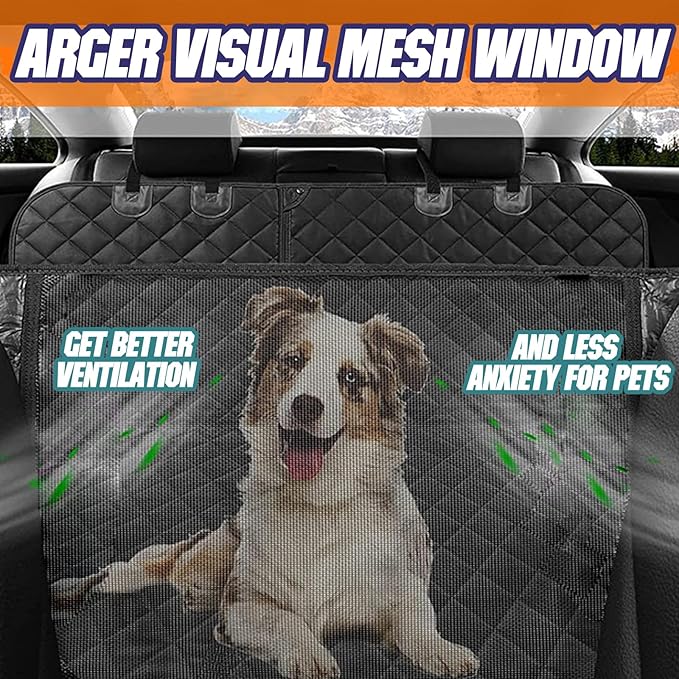 Dog Car Seat Cover 100% Waterproof 59" W 65" L,Grey
