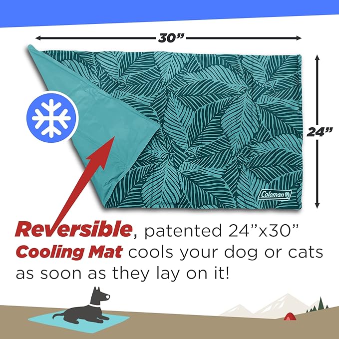 Coleman Reversible Cooling Pet Mat 24" x 30", Navy