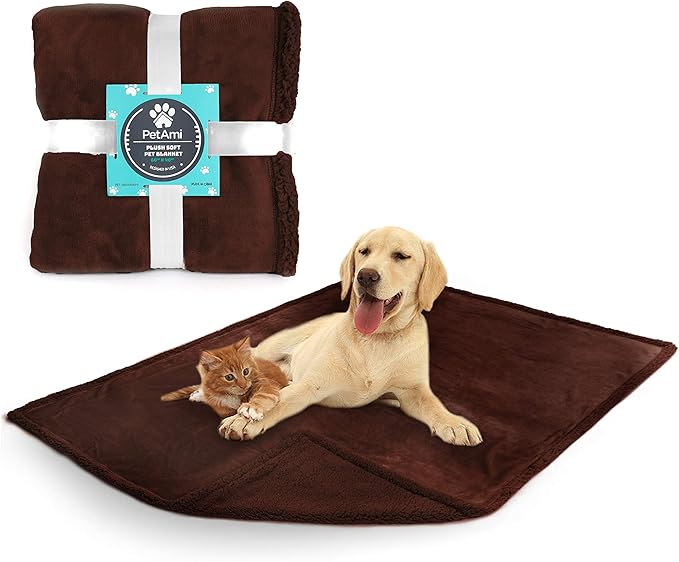 PetAmi WATERPROOF Dog Blanket for Medium Large Dog 60x40 Brown
