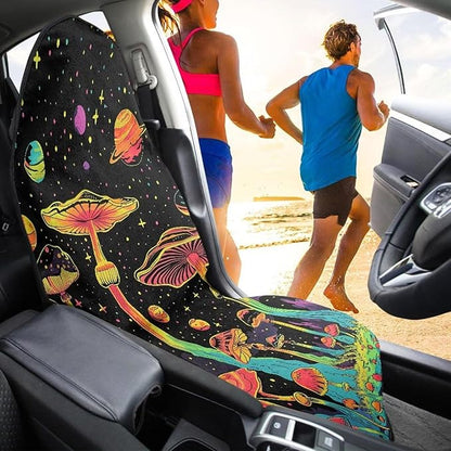 Yewattles Colorful Mushroom Stain Resistant Car Seat Cover