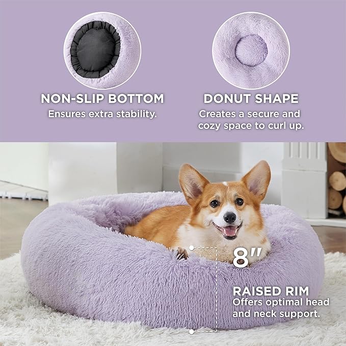 Bedsure Calming Dog Bed for Medium Dogs 30 inches 45 lbs