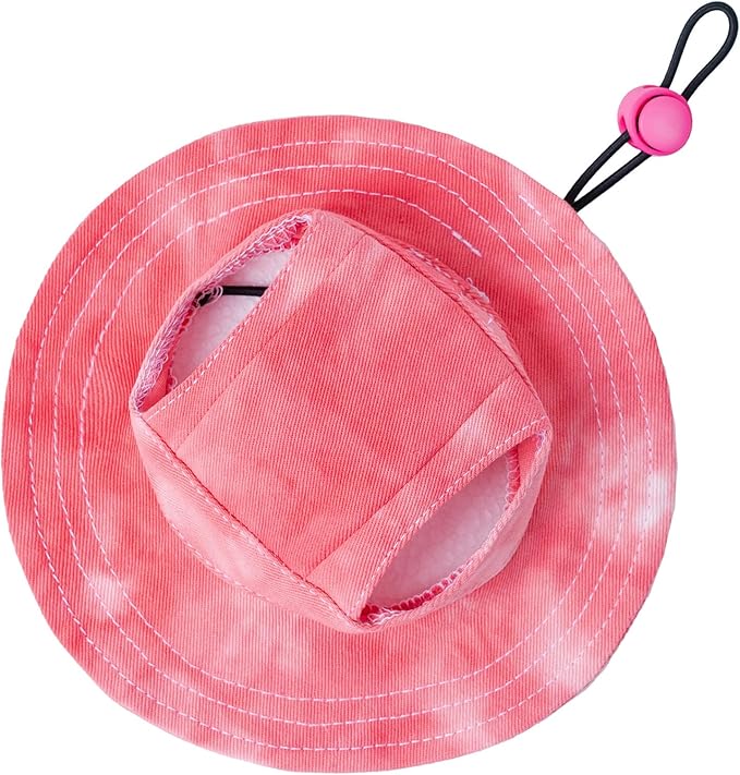 Pet hat with Ear Holes Sunscreen Baseball Cap Suitable for Small and Medium-Sized Dogs Outdoor Climbing hat in Summer Pet Products (Small