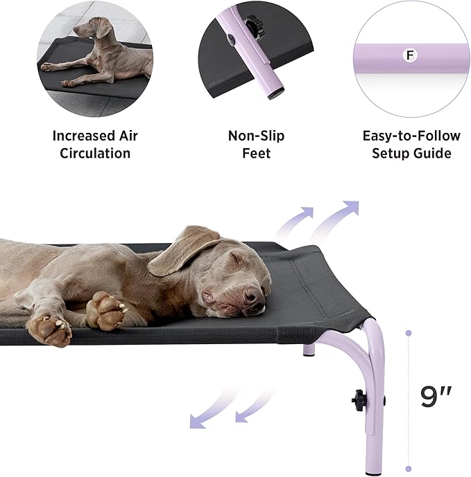 Lesure Elevated Raised Outdoor Dog Bed 54"