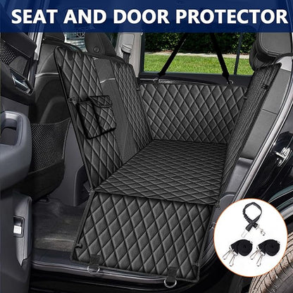 Waterproof Dog Car Seat Cover for Back Seat: Suitable for Small and Large Dogs (54" W 58" L))