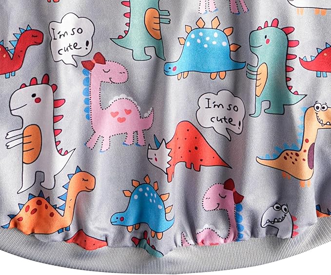 Dinosaur Dog T Shirts Cute Dinosaur Pattern Printed Apparel Shirt for Large Dogs Softable Stretchy Pet Clothes (M, Grey Dinosaur)
