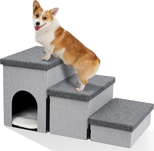 Heeyoo Dog Stairs for Small Dogs 3-Step Pet