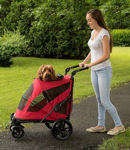 Pet Gear NO-Zip Pet Stroller with Dual Entry 1 Model, 4 Colors