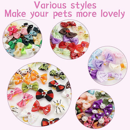 Yxiang 60PCS Small Dog Bows