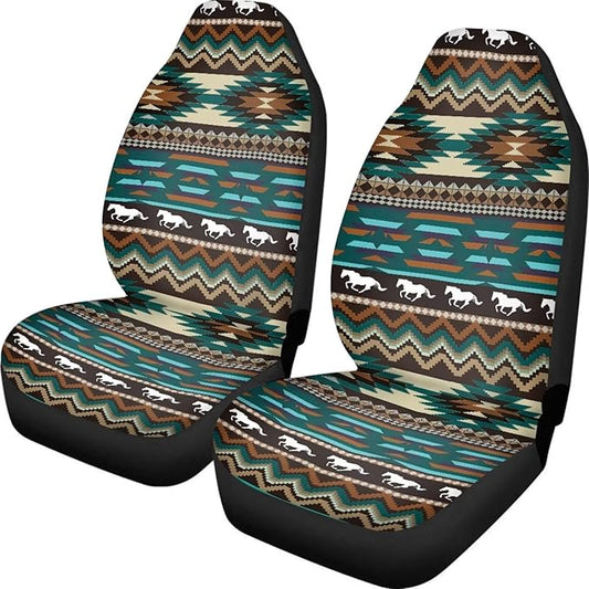 UNICEU Tribal Horse Car Seat Cover Western High