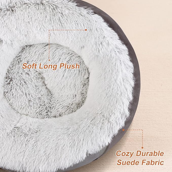 JOEJOY Small Dog Bed & Cat Bed (20", Grey)