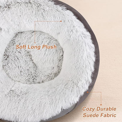 JOEJOY Small Dog Bed & Cat Bed (20", Grey)