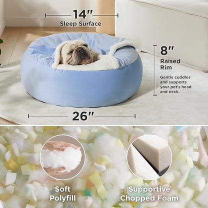 Lesure Medium Dog Bed with Cover Cave 26"