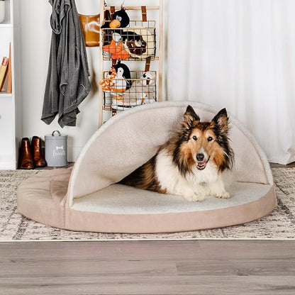 Furhaven 44" Round Cooling Gel Dog Bed for Large Dogs w/ Removable Washable Cover 80 lbs 44-inch