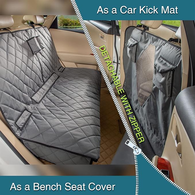 Car Dogs All Covered Back Seat Cover with Mesh Window