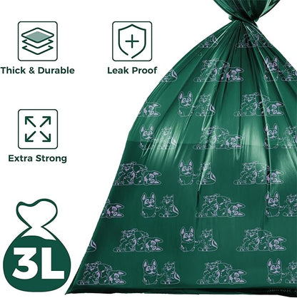 Dog Poop Bags Rolls 270 Bags 18 Refill 65% Recycled