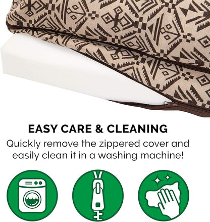 Furhaven Orthopedic Dog Bed for Large Dogs w/ Removable Bolsters & Washable Cover 125 lbs