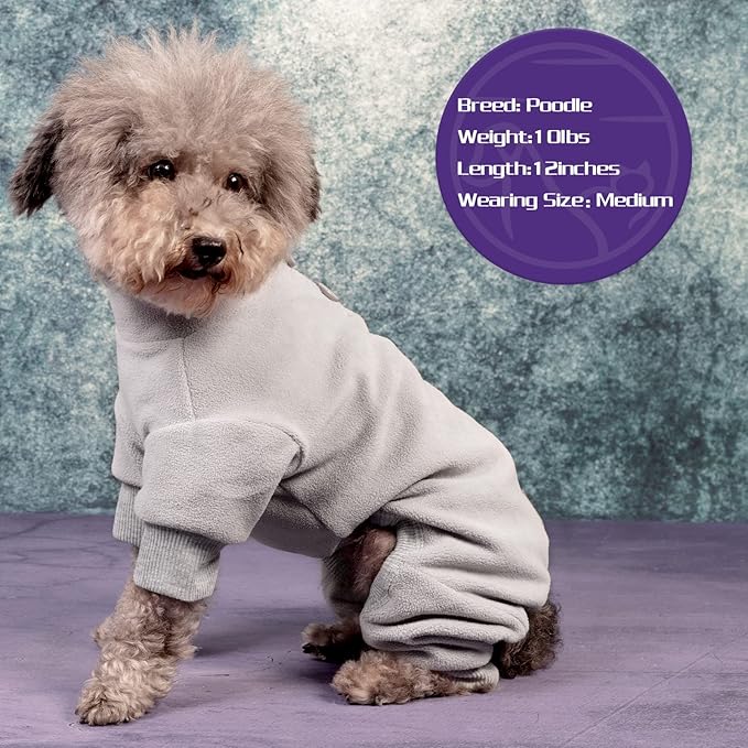cyeollo Dog Pajamas Warm Dog Coat Stretchy Fleece