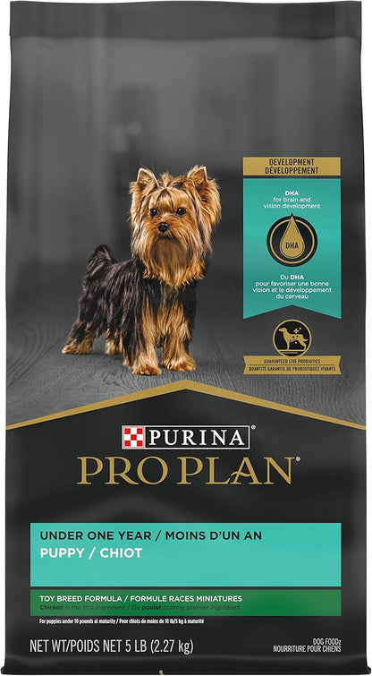 Purina pro plan High Protein Toy Breed Puppy Food DHA Chicken & Rice Formula - 5 lb. Bag