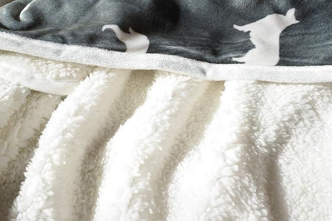 LUCKITTY Waterproof Dog& Cat Blankets 35 Lbs Throws,30Wx40L,Grey