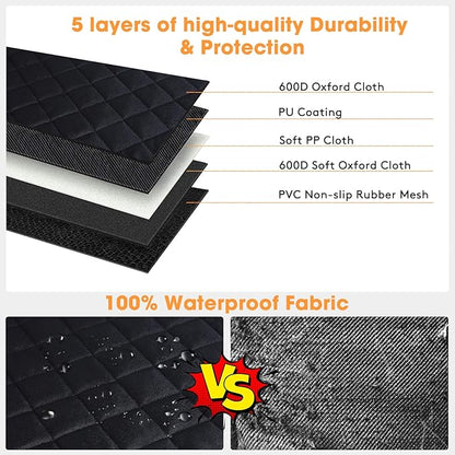 MIXJOY Dog Car Cover for Back Seat and Door Protector Waterproof Dog Seat Covers for Cars 1 Dog