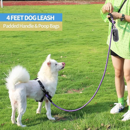 BAAPET 2/4/5/6 FT Dog Leash with Comfortable Padded Handle and Highly Reflective Threads for Small Medium and Large Dogs (4FT-1/2''