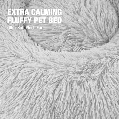 Veehoo Calming Dog Bed for Large Medium Dog 100 lbs 36", Light