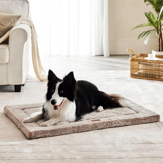Figopage Stylish Dog Bed for Crate with Removable Machine Washable
