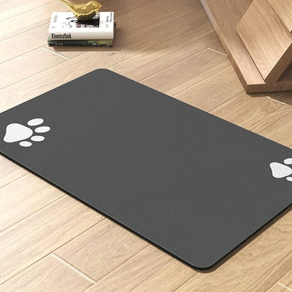 Pet Feeding Mat-Absorbent Dog Mat for Food and