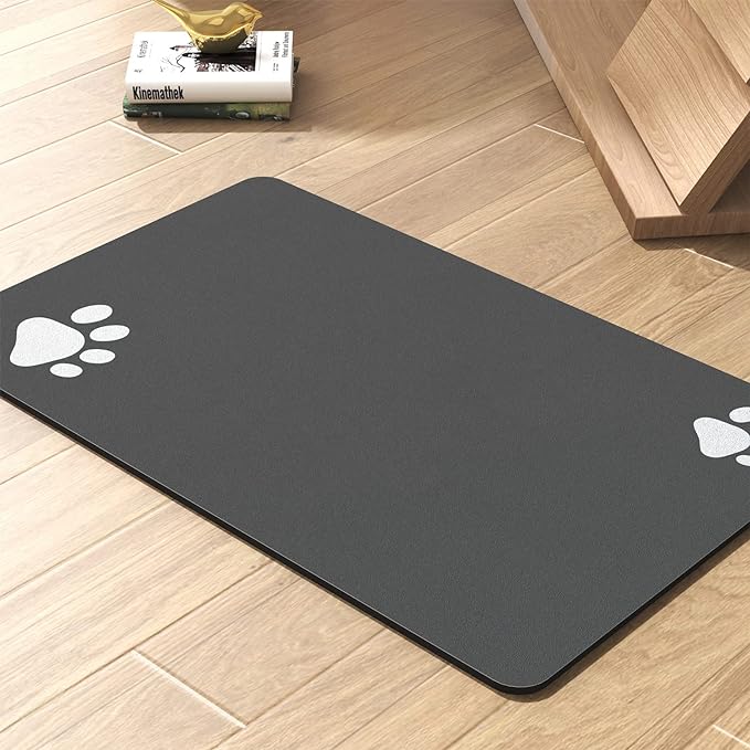 Pet Feeding Mat-Absorbent Dog Mat for Food and