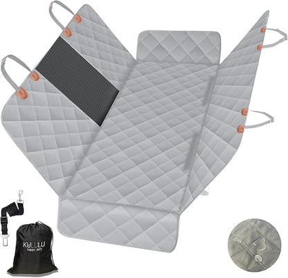 KULULU Dog Car Seat Cover for Back Seat 100% Waterproof (54" W 58" L))