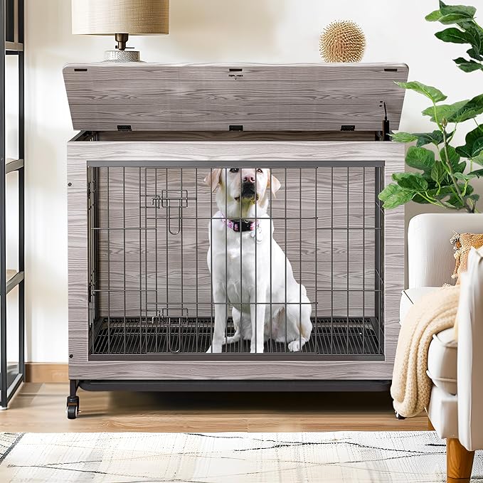 NicBex Dog Crate Furniture 38.3" L