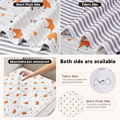 Waterproof Dog Bed Cover, Reversible Bed Cover for Dogs with Lint Roller, Cute Pattern Design Pet Bed Cover (82“*82”)