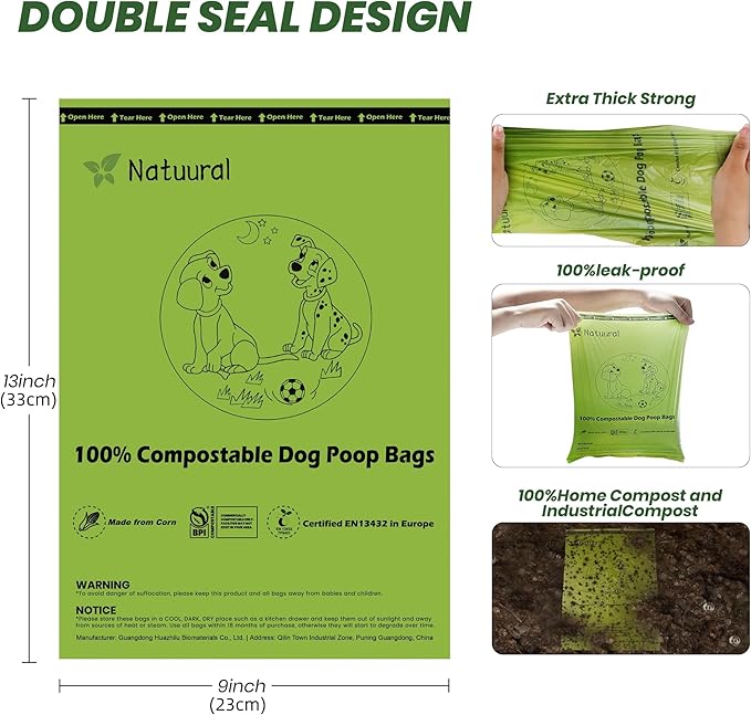 Biodegradable Dog Poop Bags-270Bags 18Rolls D6400 By