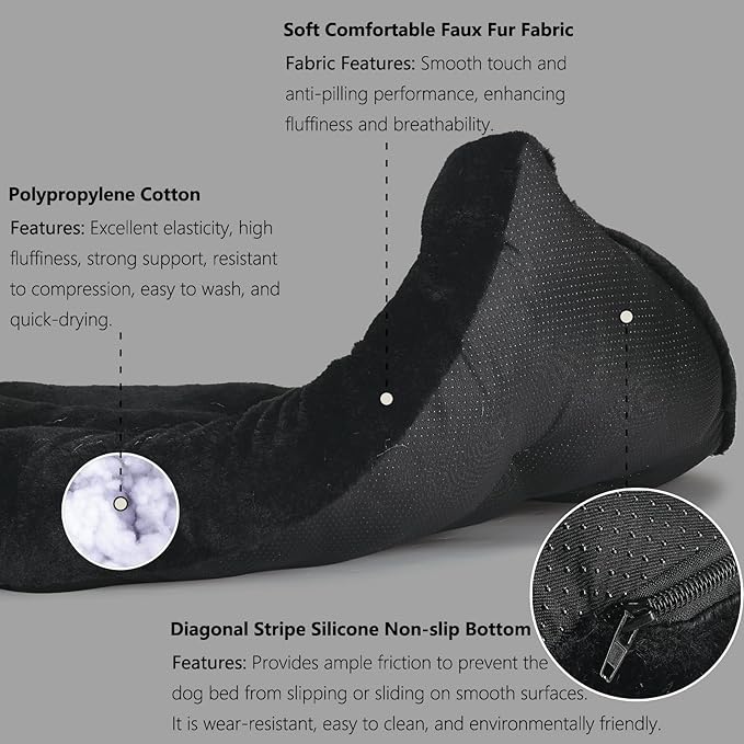 Dog Crate Pad 42x28 for Large Dog Washable 48x30 fit